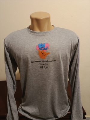 Camiseta manga longa Poliéster